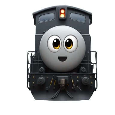 A electric locomotive (With little Kirby eyes on the front of the train) sticker