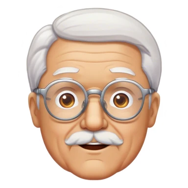 blunt grand paawith spects and white hair sticker