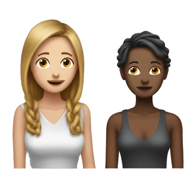 A woman meets a blind woman and falls in love at first sight sticker