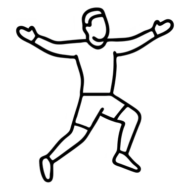 Cristiano Ronaldo with his famous 'Siuuu' celebration pose, jumping with arms out sticker