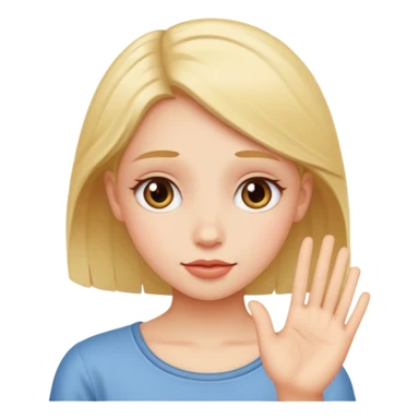 Girl saying please sticker