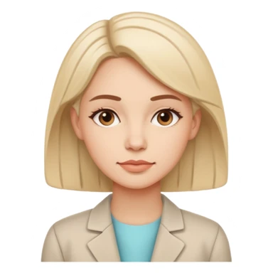 Minimalist illustration of a female psychologist, calm expression, modern line art style, soft colors, clean and professional design, white background sticker