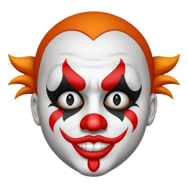 The simple Insane Clown Posse face makeup on a simple round emoji sticker