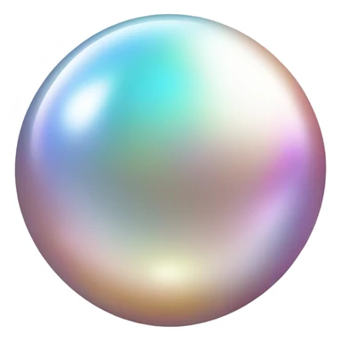 an iridescent pearl sticker