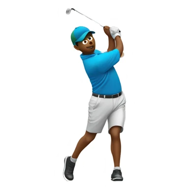 Golfer hitting ball sticker