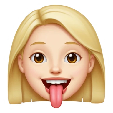 Doing the tongue out trend sticker