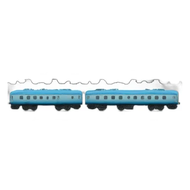 blue russian train, frontal view sticker