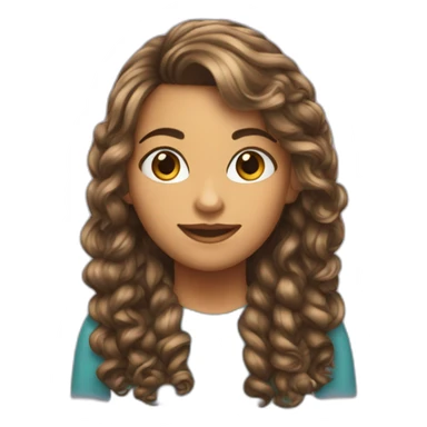 Menina de cabelo liso Albina sticker