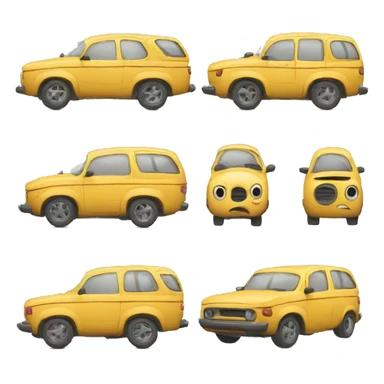  automobile sad emotion sticker