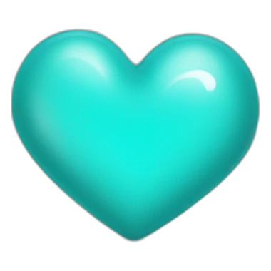Coeur turquoise sticker