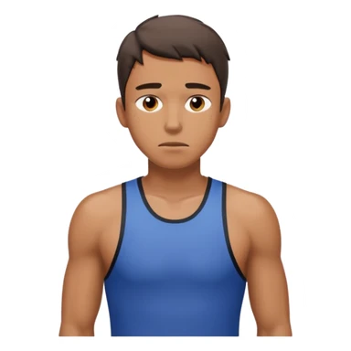 young man sweaty after training sticker