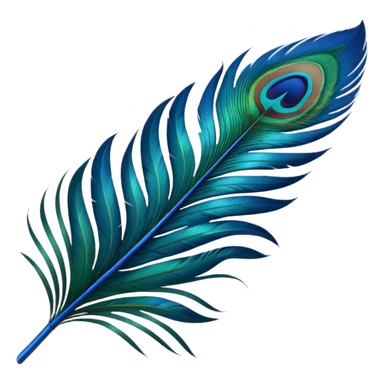 Peacock feather single sticker