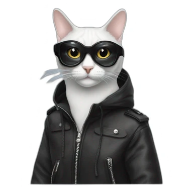 Balenciaga fashionable cat sticker