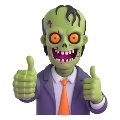 zombie giving thumbs up sticker