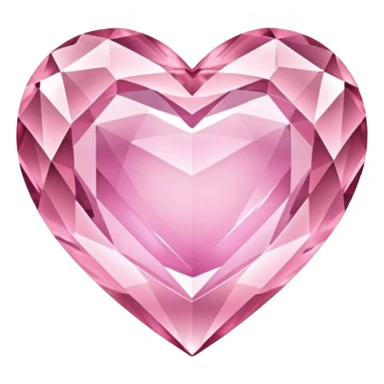 light pink crystal heart sticker