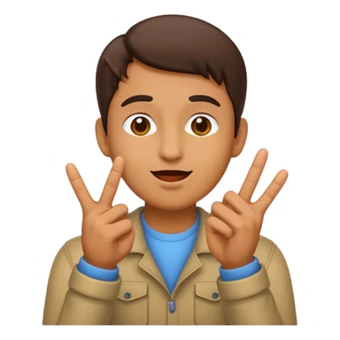 Classic emoji holding two fingers together he just kissed into the air in solitude sticker