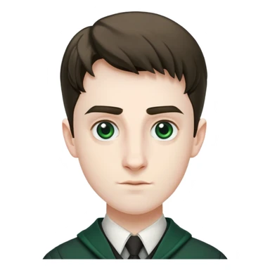 Theodore Nott in harry potter, wear hogwarts slytherin uniform sticker