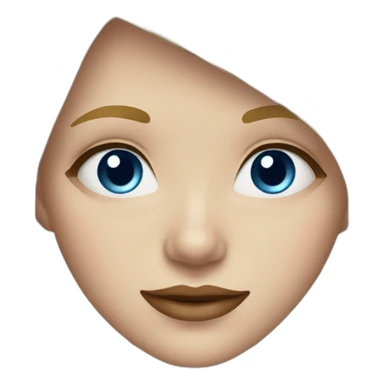 blonde girl with blue eyes with bright red under eyes sticker
