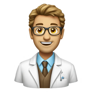 dentista giovane capello castano  sticker