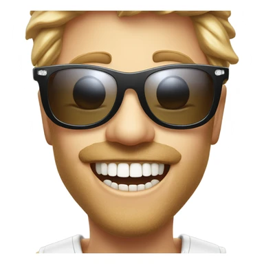 movie star with sunglases and shiny teeth that every tooth is replaced with a diamond sticker