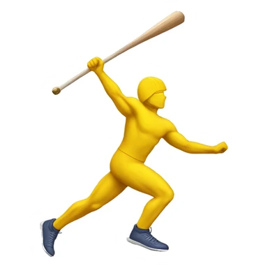 javelin throw yellow body sticker