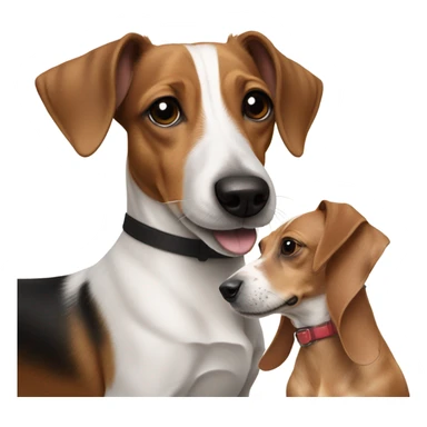 A jack Russell and a Dachshund sat next to each other sticker