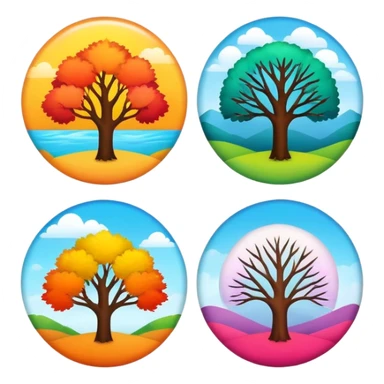 Four seasons in one circle for 'What Makes You Beautiful' by One Direction sticker