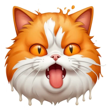 cat puking sticker