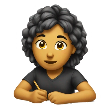 Anju Studying In Library  sticker