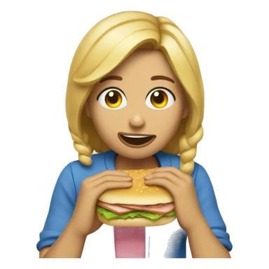 My honey eating a sandwhich sticker