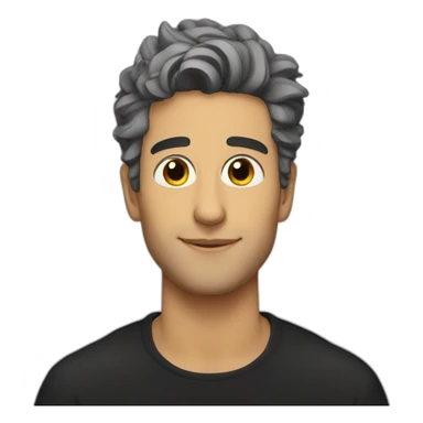 tan france with black hair sticker