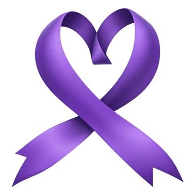 Purple ribbon sticker