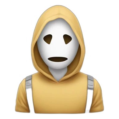 Triste derrière un masque sticker