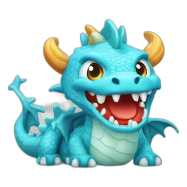 Dragon de comodo + un rochet de glace sticker