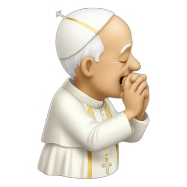 the pope innocently snorting lines sticker