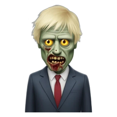 Zombie Boris Johnson sticker
