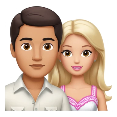Mexican ken and white barbie sticker
