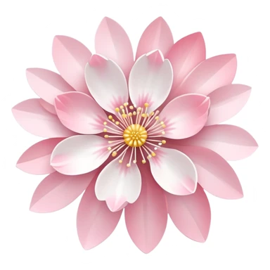 Cute Pastel pink and white Cherry Blossom Sakura Starburst sticker