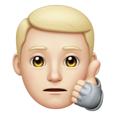 Sad face with a thumbs up sticker