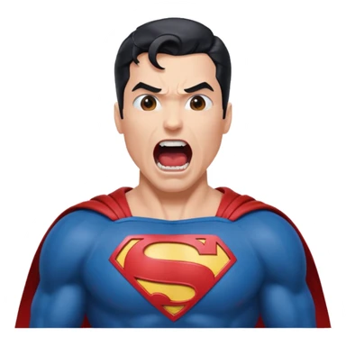 Superman the man of steel screaming  sticker