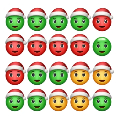 chirstmans chat emoji with exact rounded chat shape with winter seshteic sticker