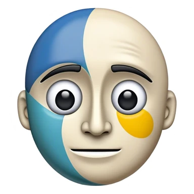 Cinematic Realistic Picasso Pop Culture Emoji, depicted with a creative, abstract representation inspired by the legendary artist rendered with bold textures and dynamic, artistic lighting. sticker