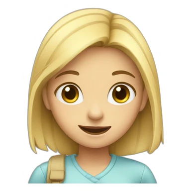 Girl saying bye sticker