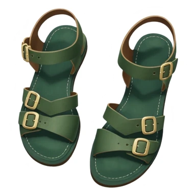 dark green sandals sticker