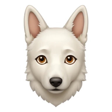White Shepard short fur Brown eyes sticker