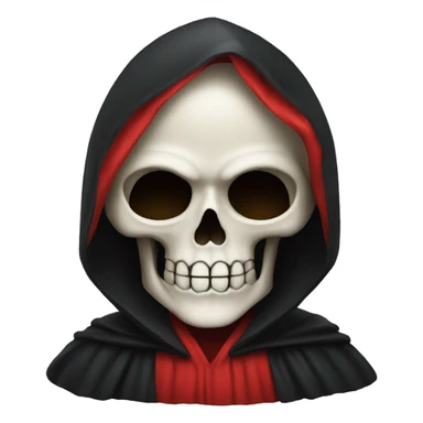 a grim reaper, wearing a red robe sticker