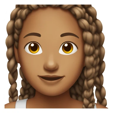woman with brown skin,smiling with box braids  sticker