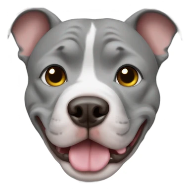 Cute gray pitbull sticker