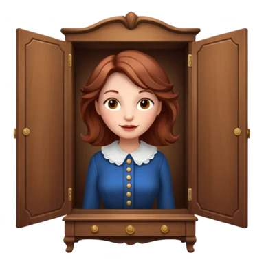 A character from the fairy tale Beauty and the Beast: the lady who was turned into a wardrobe by magic. She retains the wardrobe's original form and has an anthropomorphic face. sticker