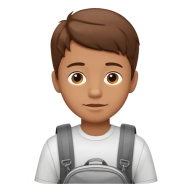 a student boy with the backpack sticker